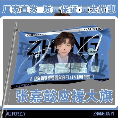 张嘉懿应援大旗明星演唱会手持大旗户外音乐节歌手大旗粉丝团定制