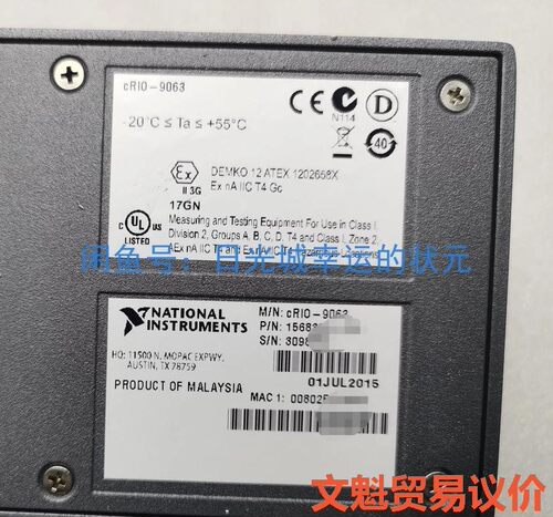 NI9063 美国NI四槽机箱  全新拆机 成色如图议价