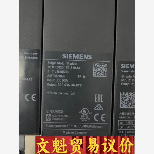 6SL3120-1TE13-0AA4原装成色新S120变频器 议价商品