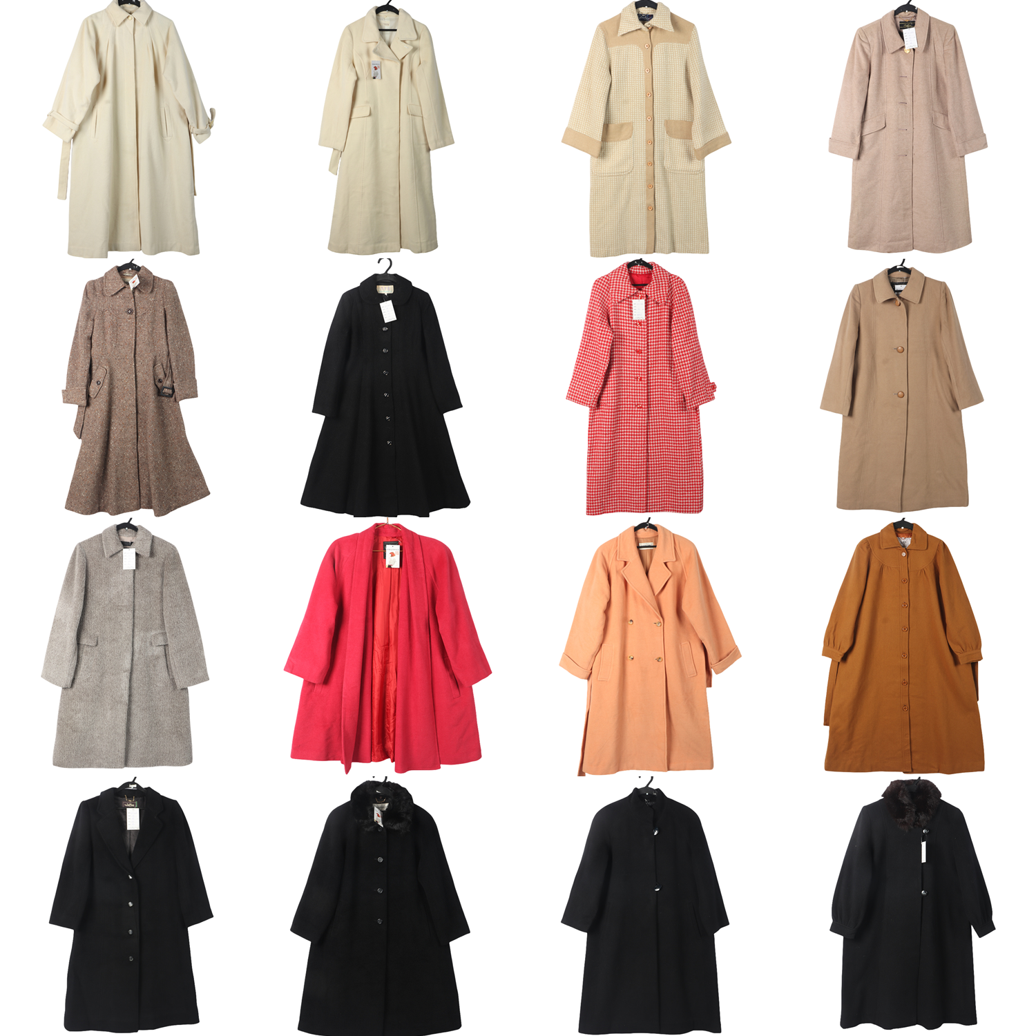 古着vintaga日系高端经典简约百搭气质过膝中长羊毛羊绒大衣外套,女装/女士精品,毛呢外套,淘宝优惠券,粉丝福利购,淘宝优惠卷