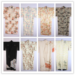 古着vintage传统日本制和服浴衣羽织和风印花舞台宽松外套开衫95