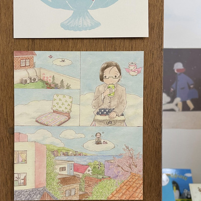 ●JY杂货●国内现货韩国centurybooks作者peace女孩卡片明信片ins