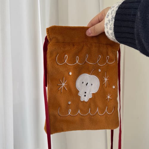 ●JY杂货●现货苹果爸爸文创西瓜书衣姜饼束口袋本子印章手帐书签