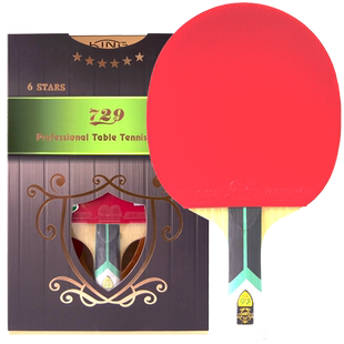 729乒乓球拍金标6星初学者专业比赛友谊底板胶皮兵乓球拍横直单拍