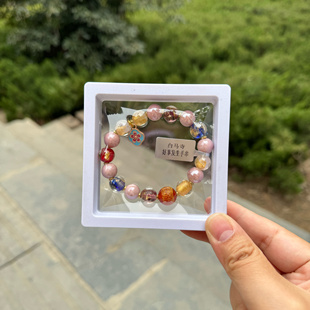 代请洛阳白马寺手串好事发生手串五福金箔琉璃粉瓷好事发生手链