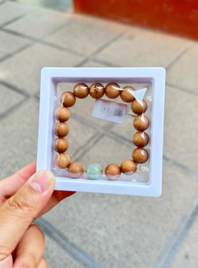 洛阳白马寺手串澳檀和田玉手串12mm澳檀和田玉手串檀木佛珠念珠