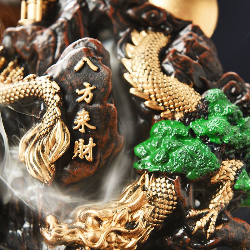 【厂家 】八方来财聚宝盆倒流香炉插香器茶道香炉茶桌茶具摆件