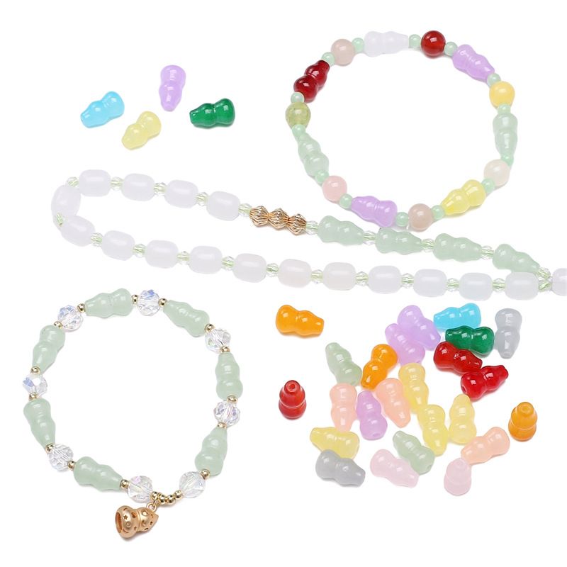 8x14mm玻璃仿玉直孔葫芦珠串珠手链散珠子手工diy制作项链装饰品