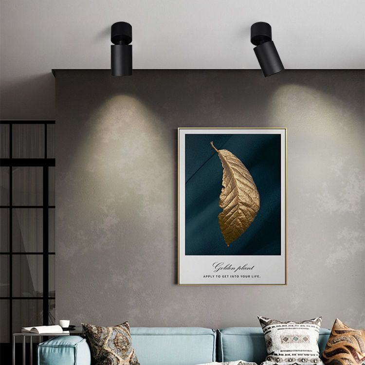 LED明装可调折叠射灯客厅电视背景墙吊顶吸顶北欧免开孔COB防眩灯