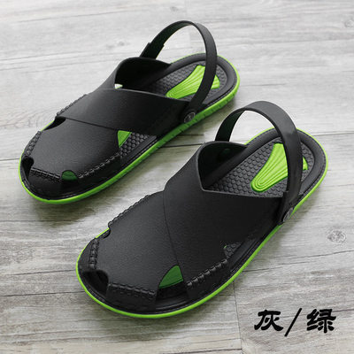 品牌男士夏季凉鞋越南拖鞋两用鞋士时尚潮流户外双色涉水洞洞鞋子