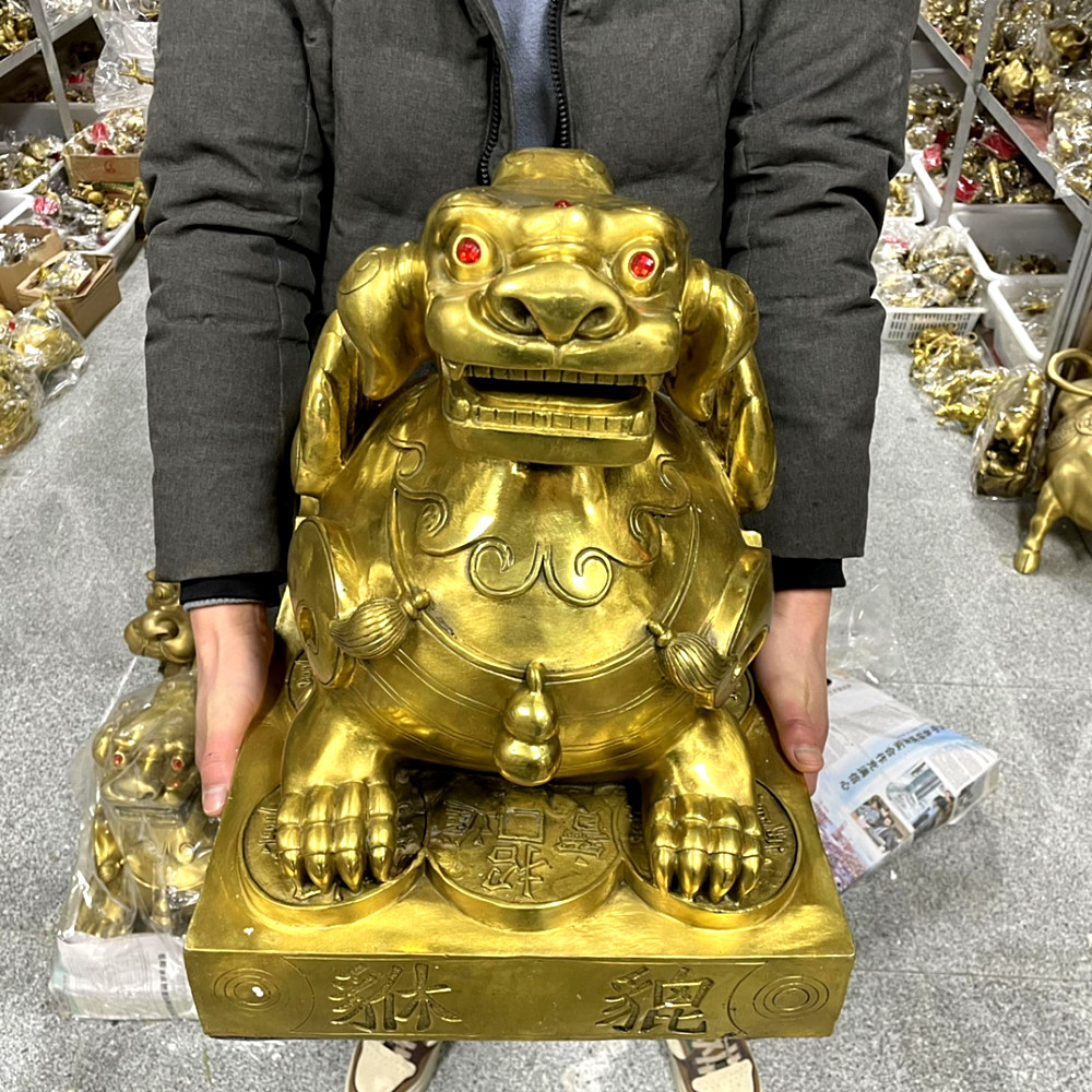 开业礼品貔貅摆件黄铜招财中式