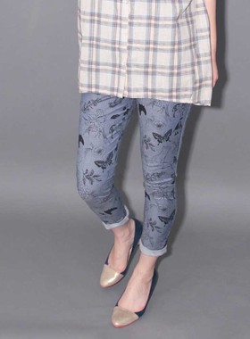 Scolar/丝柯乐印花蝴蝶图案打底长裤   552008