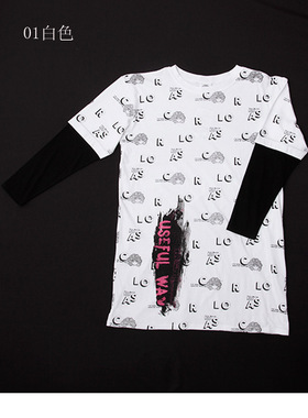 scolar/丝柯乐印花字母图案长袖T   173327