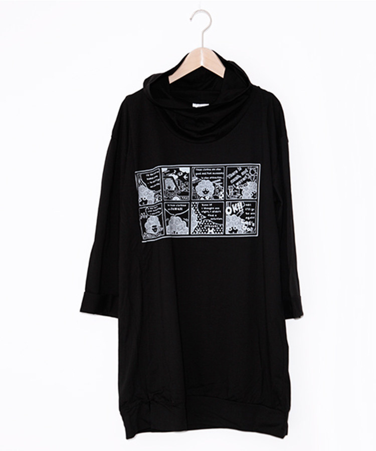 scolar印花图案长袖连衣裙 173376