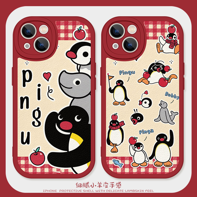 pingu企鹅情侣卡通手机壳