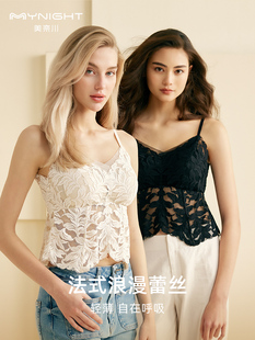 美那川美丽的背部胸罩所有在一个蕾丝背心妇女瘦风格与乳房垫没有
