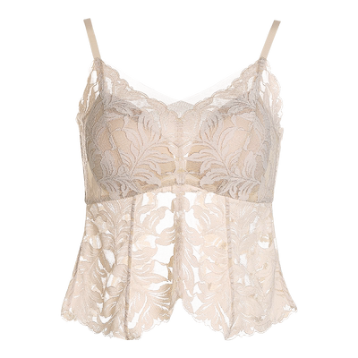 美奈川美背文胸一体式蕾丝吊带背心女带胸垫薄款无钢圈收副乳内衣