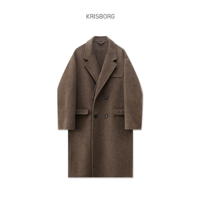 老钱风双面毛呢羊毛大衣男冬