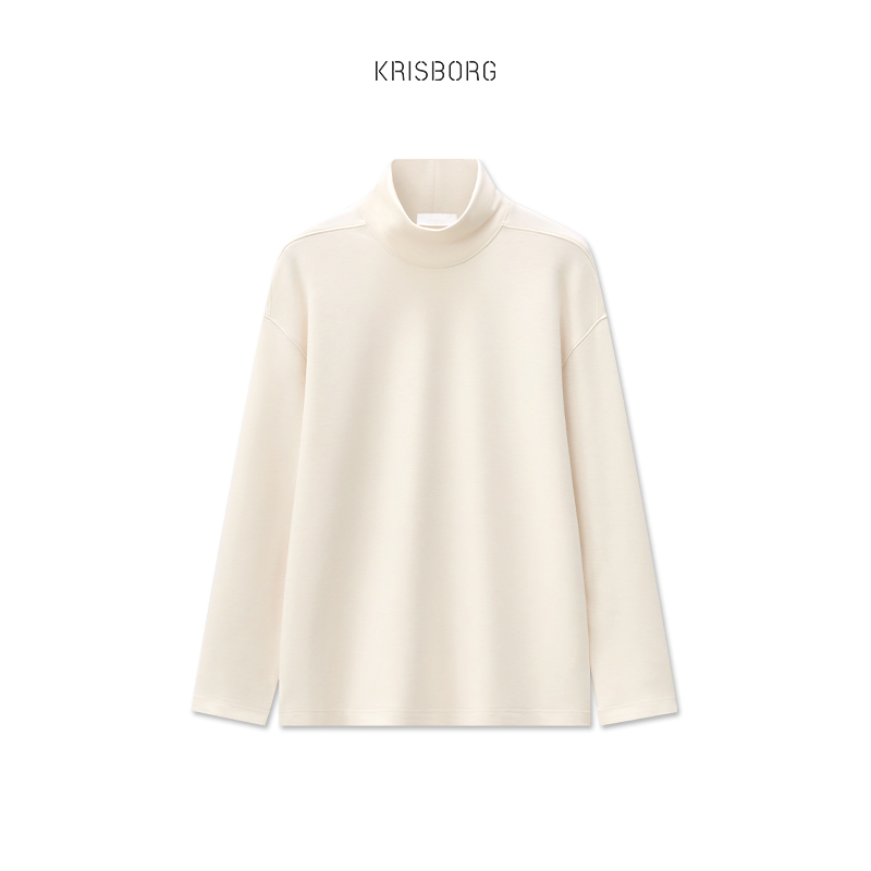 高克重绵羊毛混纺极简设计T恤