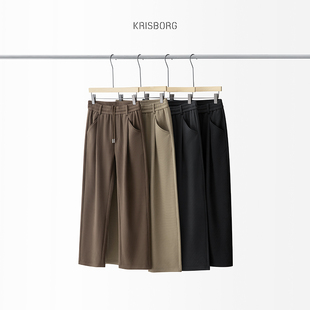 男秋冬新款 百搭直筒长裤 加绒西装 垂坠感高级感免烫九分裤 裤 休闲裤