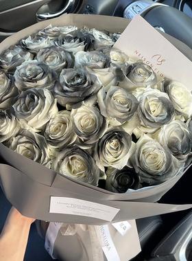 滨州情人节送男友黑色黑骑士玫瑰花束鲜花速递同城配送花店送花