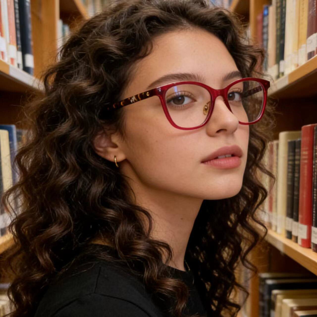 TR90高弹性舒适板材眼镜框带鼻托加高金属鼻架圆近视女防蓝光