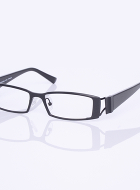 纯钛宽腿眼镜框男大宽边眼镜高弹性不夹脸银色拉丝眼镜架高度近视