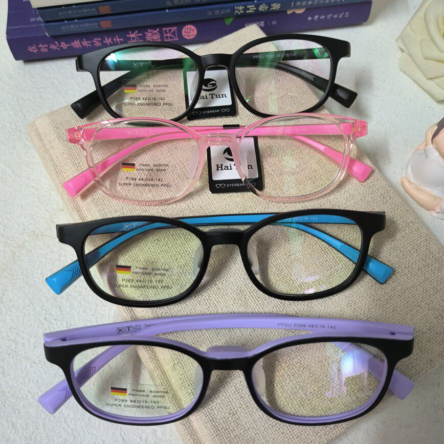 韩国液态硅㬵食品级超轻小学生近视眼镜框48码女防蓝光平光护目镜