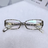 黑花宽腿小方框近视眼镜框女厚边防蓝光老花眼镜架男高度数眼镜