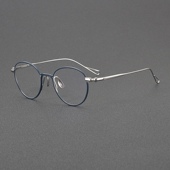 纯钛超轻复古圆框近视眼镜架眼镜框女配防蓝光变色近视太阳镜片男