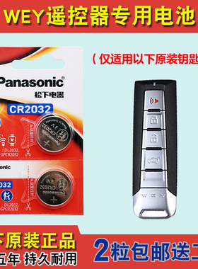 松下原装 适用 22款魏牌拿铁DHT PHEV混动汽车钥匙遥控器电池电子