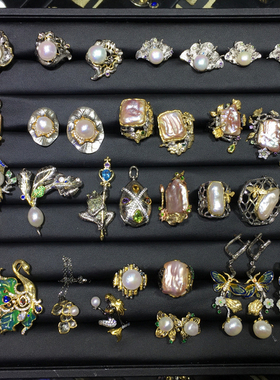 意大利工艺托帕石胸针两用吊坠