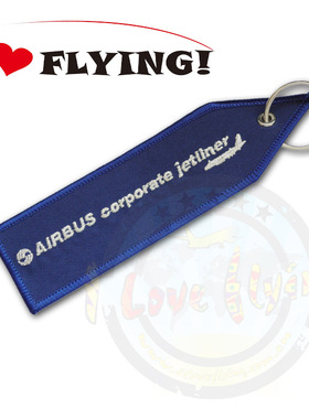 我爱飞行|欧洲空客AIRBUS JETLINER飞机航空刺绣钥匙扣CREW包挂件