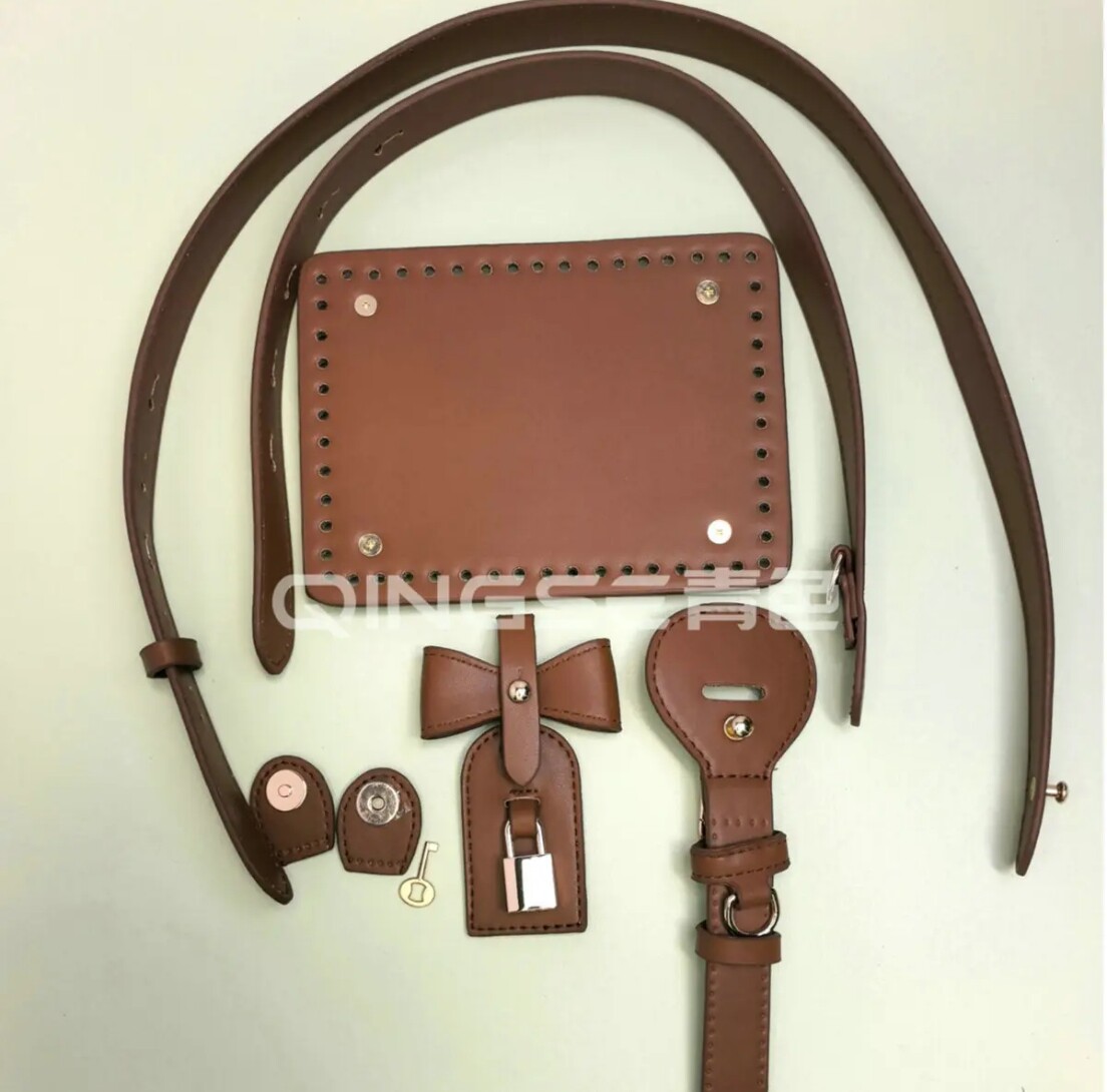 青色家 手工DIY包配件包底座 粽子包蝴蝶结小锁吊坠包带一体配件