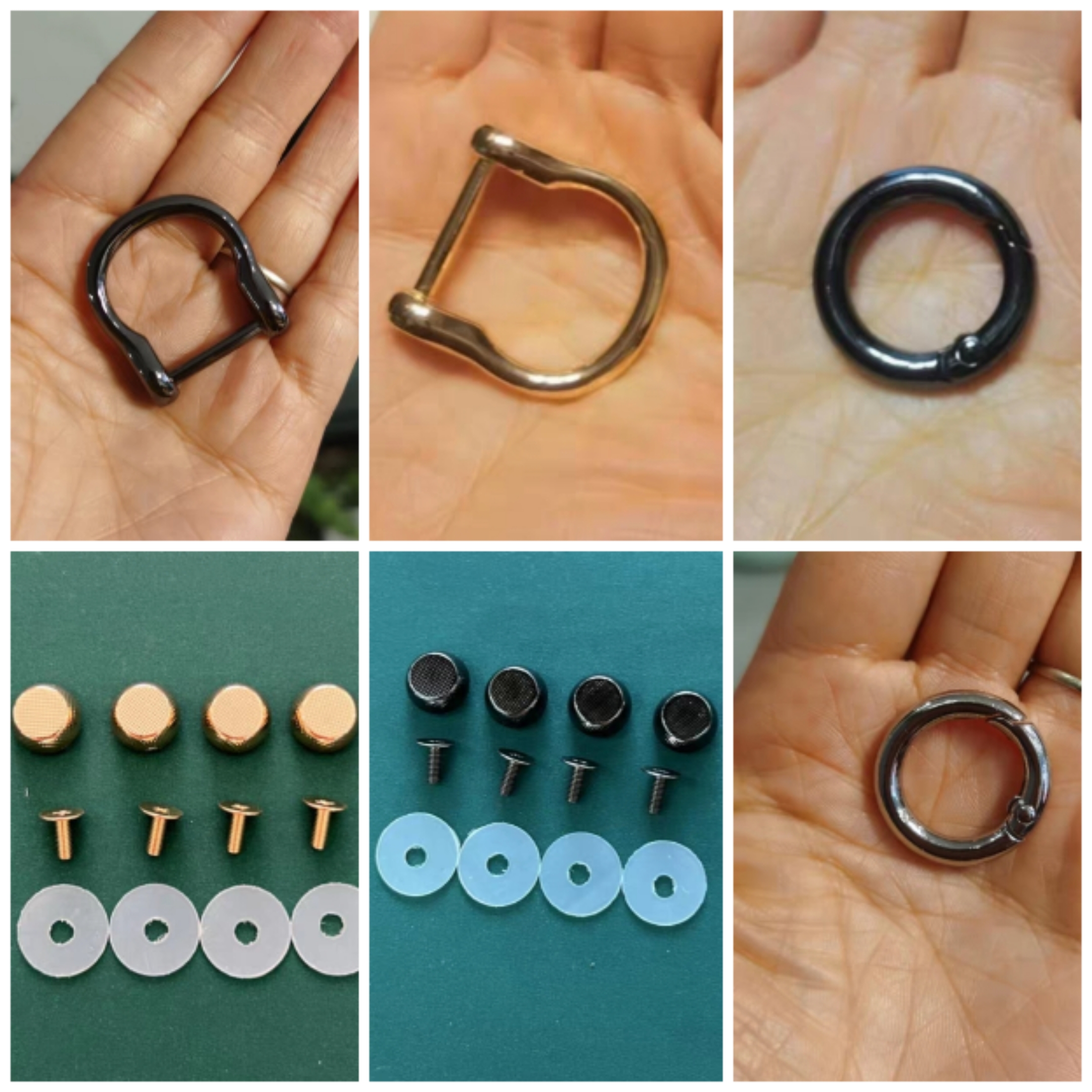 （晴晴妈家）磁吸扣弹簧圈D扣包包扣挂钩手工DIY包包配件铆钉辅料