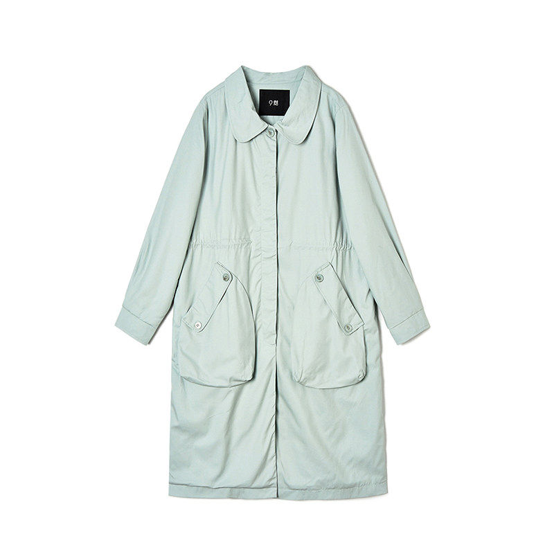 2026年春Outlets正品 高端BV系列简洁气质美加长款长袖风衣外套女