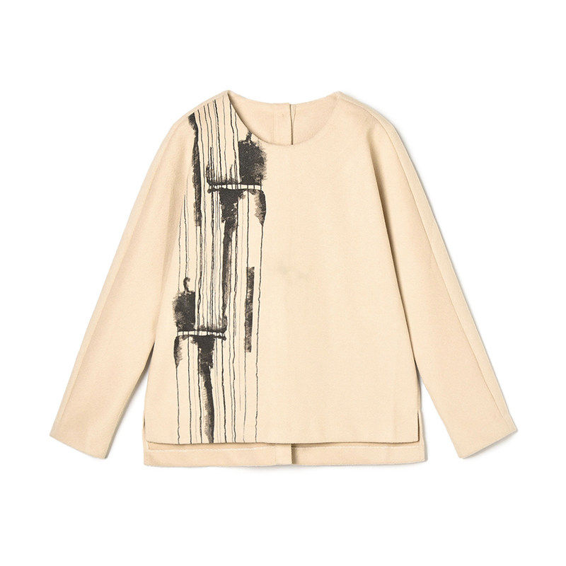 2026年春Outlets专柜正品 高端YW系列潮流感可开扣蝙蝠长袖卫衣女