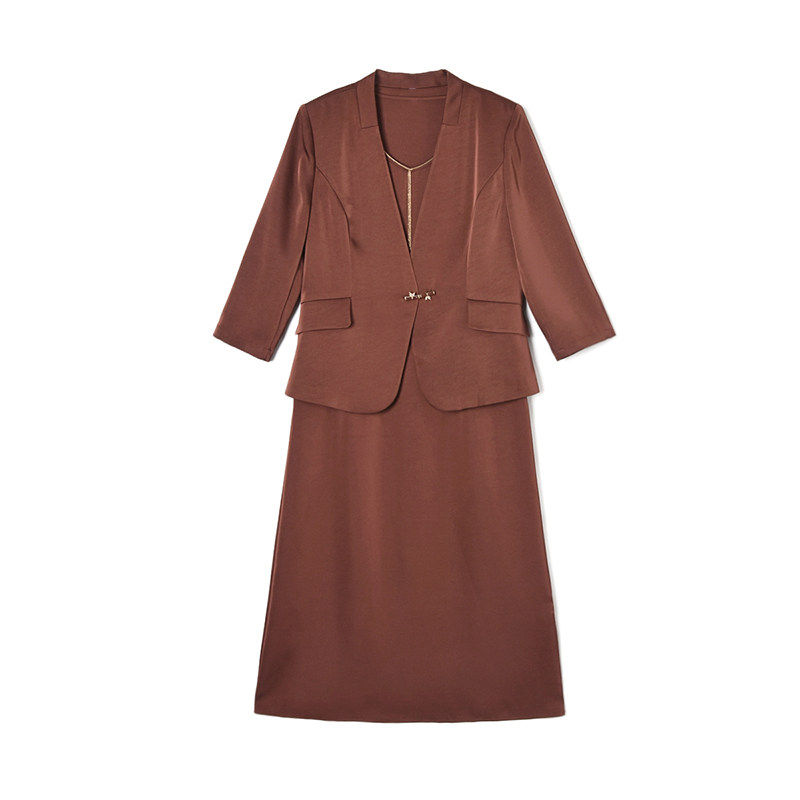 2026年春装夺宝奇兵专柜 高端RX系列西装外套+无袖中长裙两件套装
