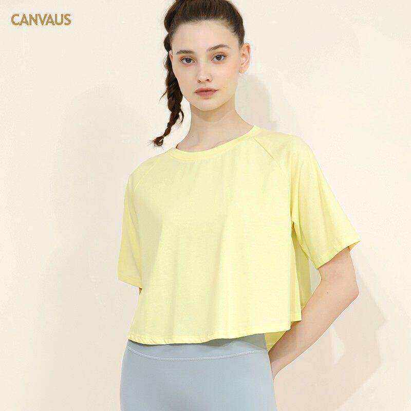 CANVAUS白色t恤女宽松插肩短袖夏季圆领休闲打底衫港味chic上衣女