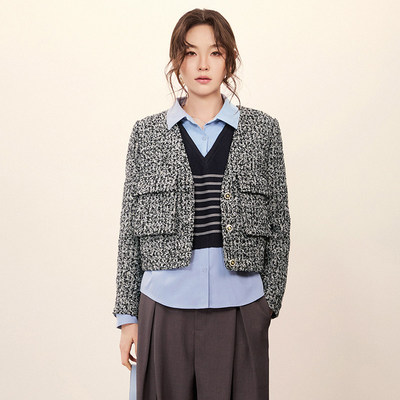 高级感上衣纯色长袖外套