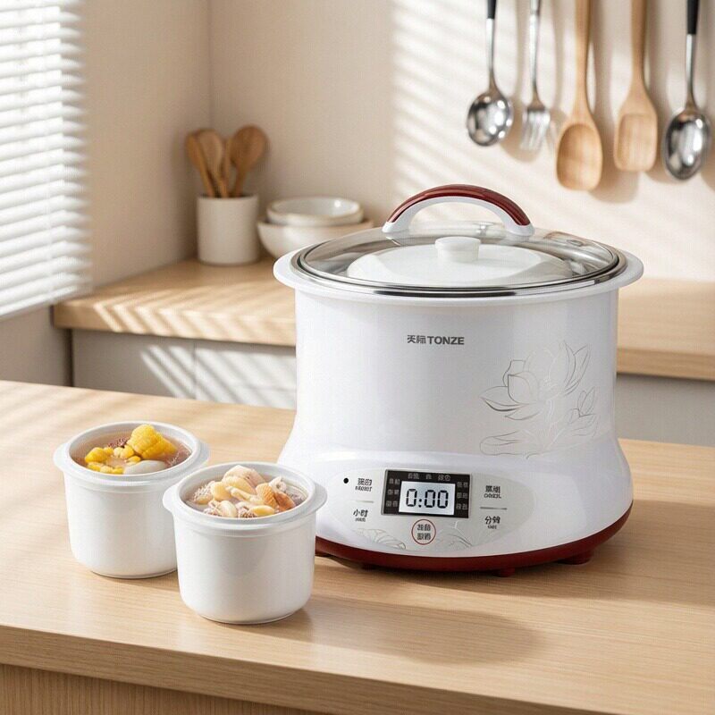 天际电炖炖锅陶瓷全自动煲汤锅煮粥养生锅隔水炖盅不锈钢电用家用