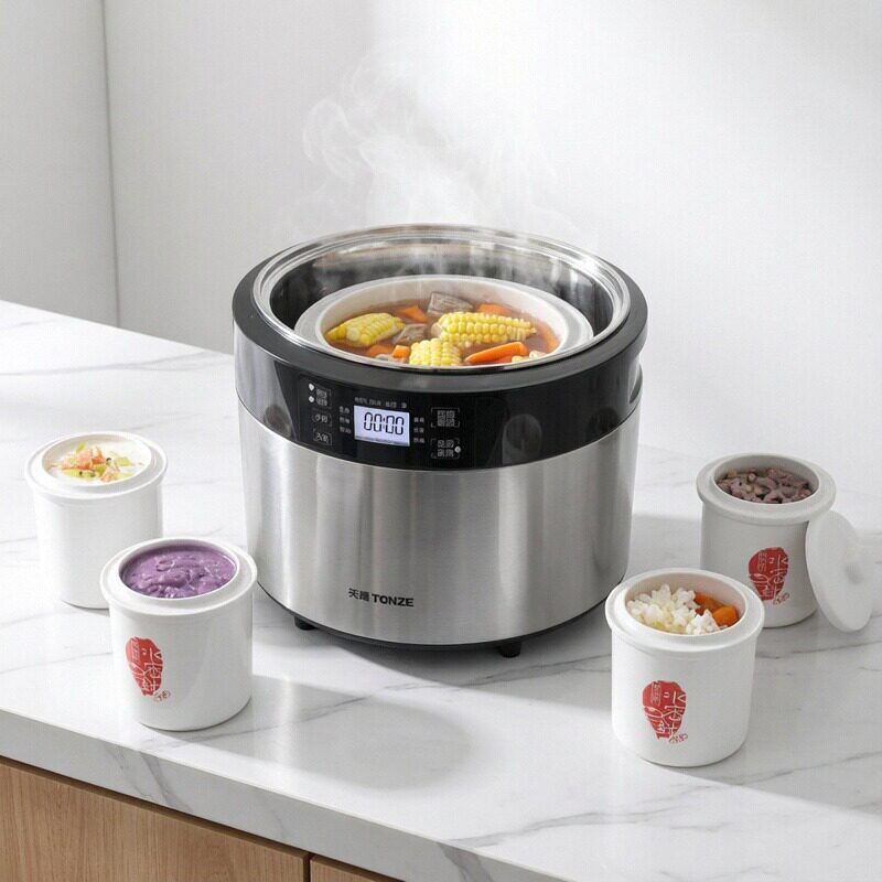 天际不锈钢隔水电炖锅陶瓷大容量全自动煲汤燕窝炖盅家用一锅五胆