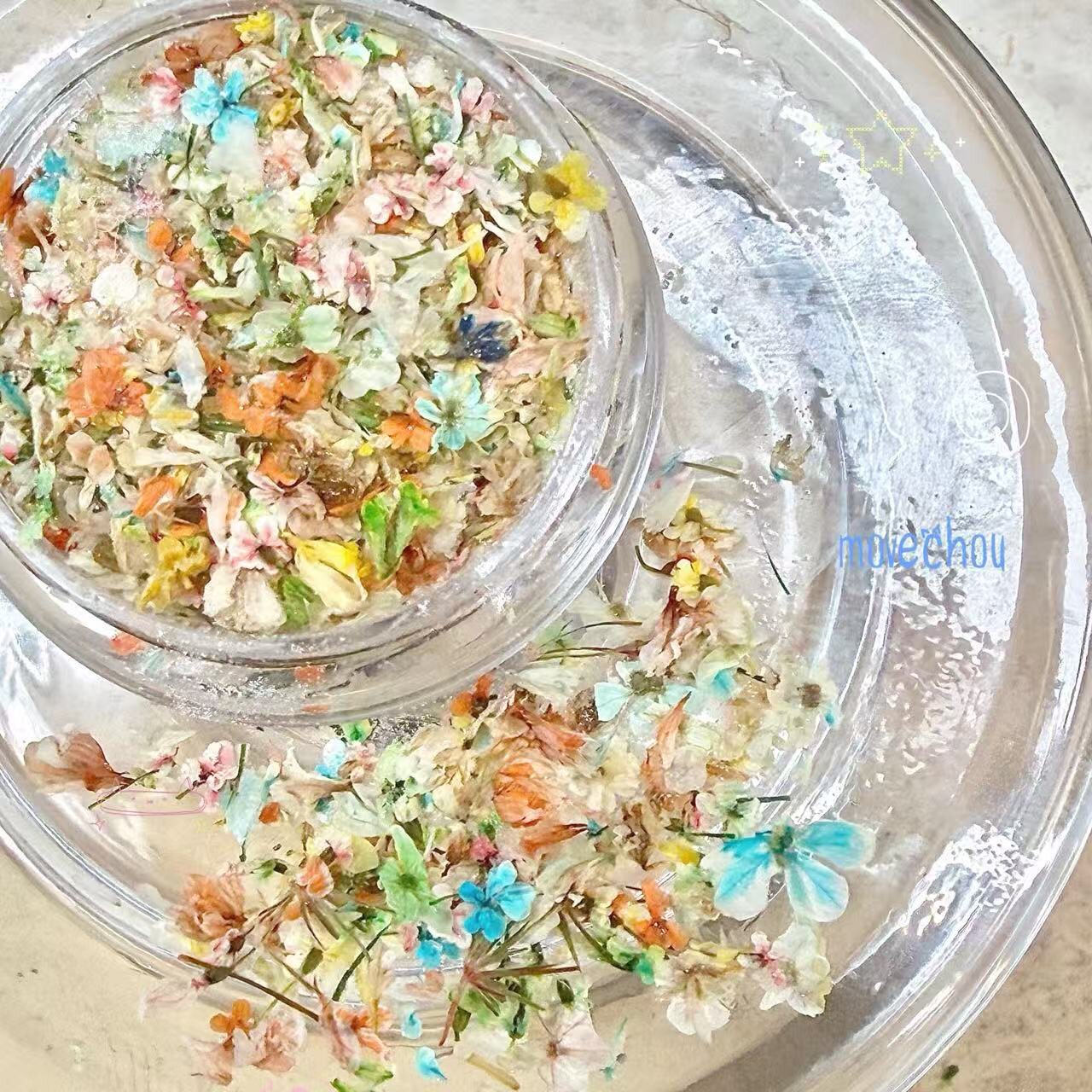 美甲干花日系小清新彩色小花瓣小碎花指甲配件混装diy材料装饰品