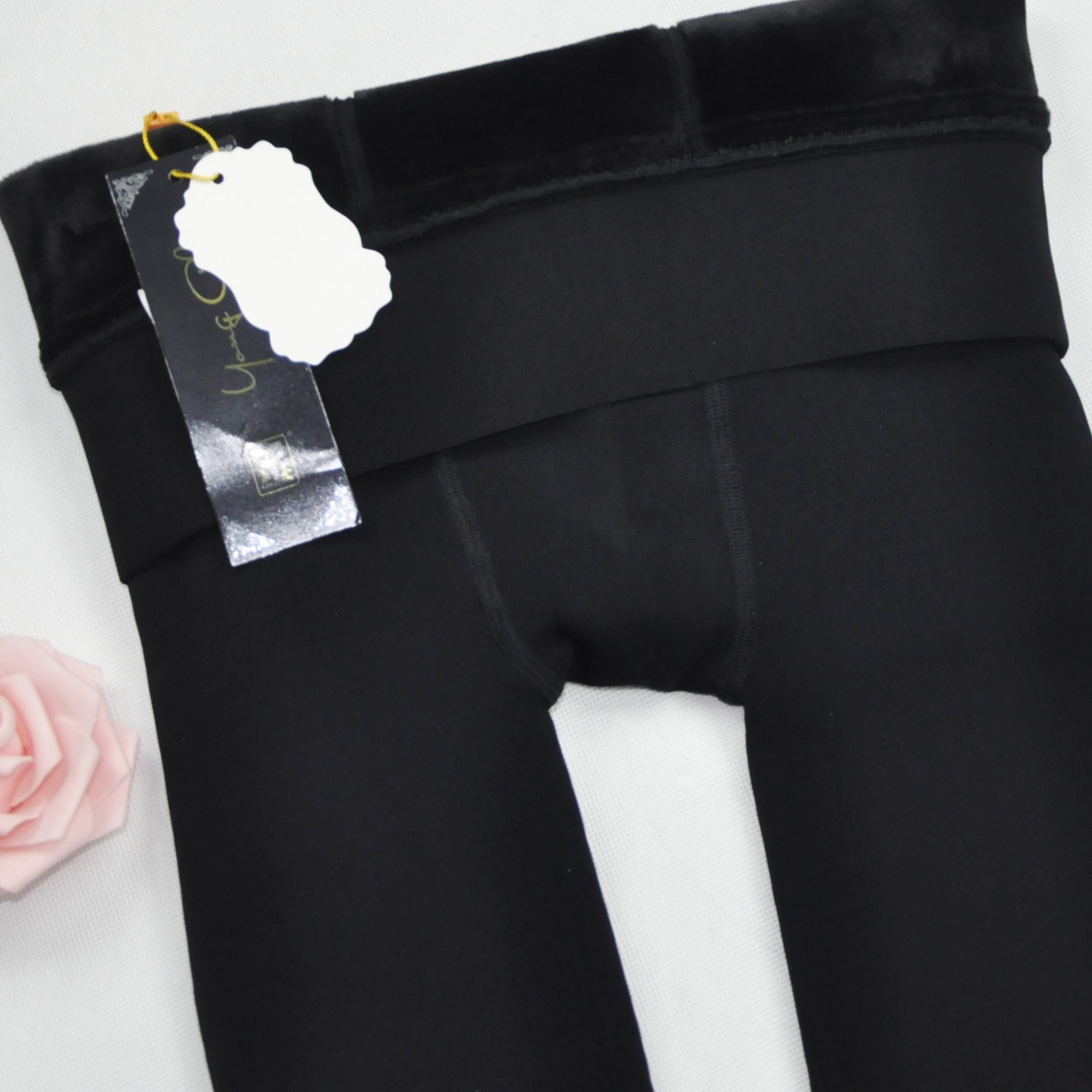 永春保暖裤加绒加厚踩脚裤一体裤秋冬季打底裤加档加大黑色款靴裤