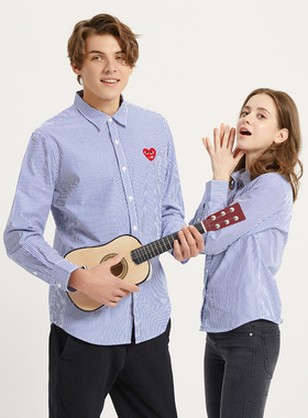 【孤品捡漏】条纹衬衫2025春秋新款修身显瘦ins潮流长袖衬衣男女