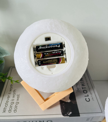 3AAA干电池款月球灯7号电池发光小夜灯创意卧室LED床头氛围星球灯