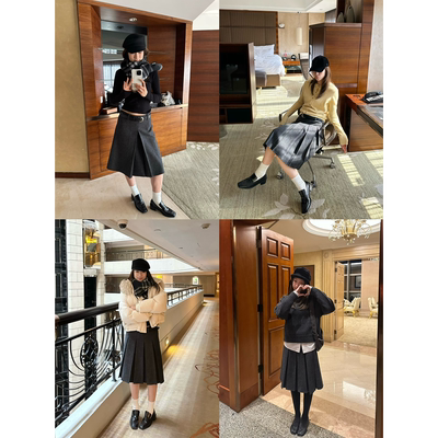 OPS LA MODE 12.14 20:00 新贵鬼马系列 80%羊毛毛呢百褶裙