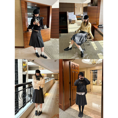 OPS LA MODE 12.14 20:00 新贵鬼马系列 80%羊毛毛呢百褶裙
