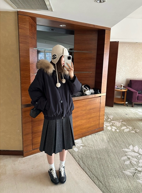 OPS LA MODE 12.14 20:00真狐狸毛领90白鸭绒派克羽绒服