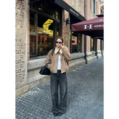 MODE12.1420 OPS 小包子心同款 麂皮复合全羊毛皮毛一体外套